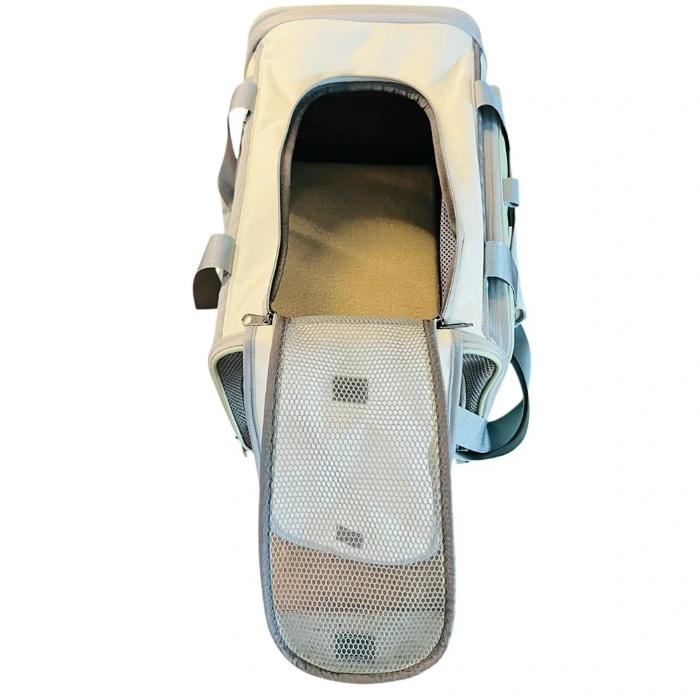 Pawaii Pet Travel Carrier Bag for Cats And Small Animals - Light Green & Gray